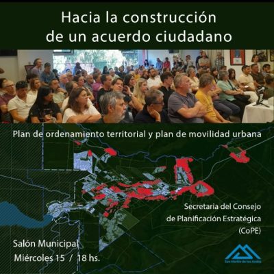 Se realizará el tercer informe sobre Ordenamiento Territorial, Movilidad Urbana y Planeamiento Urbano