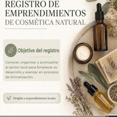 Comenzó el registro de emprendedores de cosmética natural