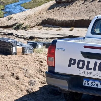 Detectaron 25 cajas con mercadería sospechosa en la Ruta Provincial 23