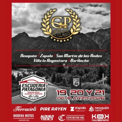 San Martín de los Andes recibe al Gran Premio 7 Lagos de autos clásicos